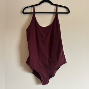 Outdoor Voices Burgundy/Maroon Bodysuit